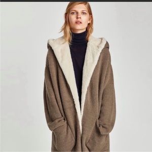 Zara Knit Cardigan with Sherpa Lining